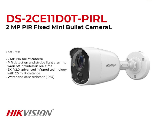 HIKVISION 2MP Bullet CC Camera DS-2CE11DOT-PIRL